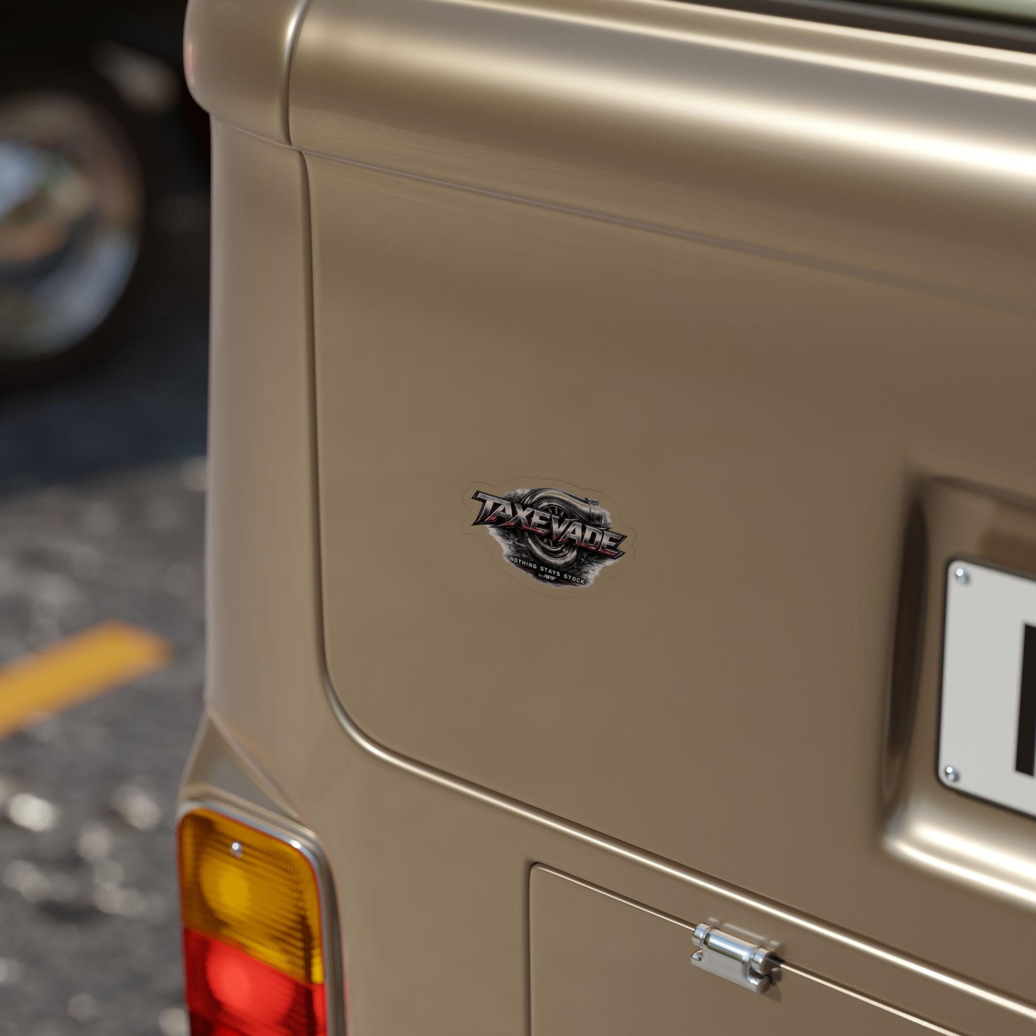 TaxEvade Nothing Stays Stock Logo Sticker