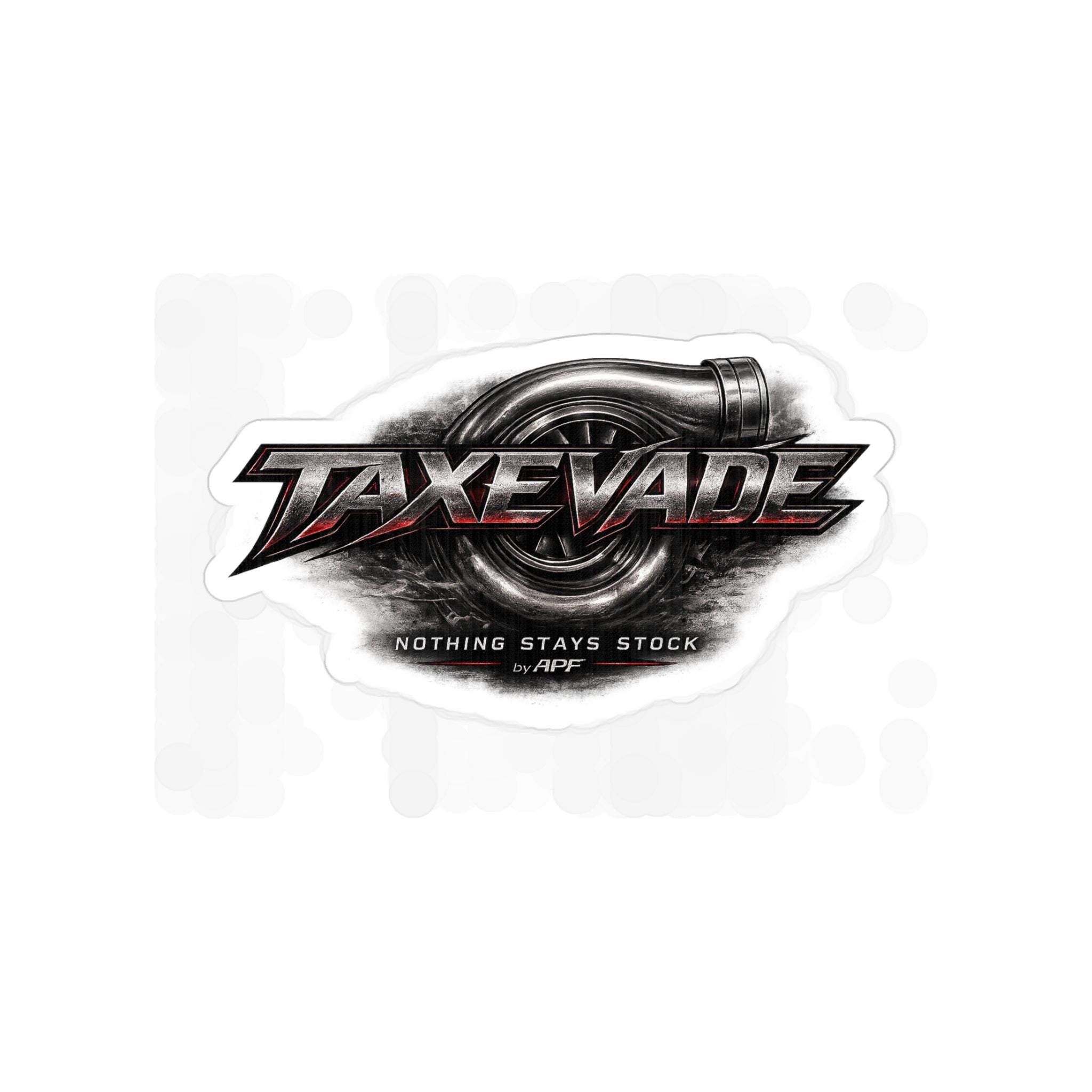 TaxEvade Nothing Stays Stock Logo Sticker